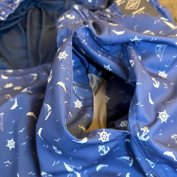 St Johns Bay Swim Trunks Mens 4XLT Blue Nautical Sailboat Anchor Elastic Waist - Picture 6 of 13